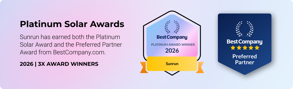 Sunrun wins Platinum Solar Awards
